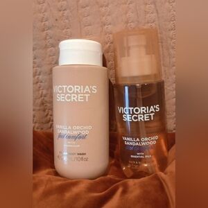 Victoria's Secret Vanilla Orchid & Sandalwood Body Wash and Hair and body Mist